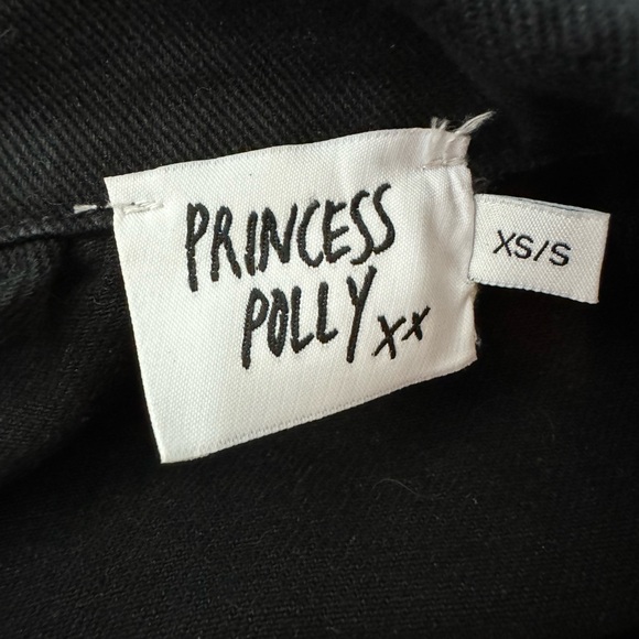NWOT Princess Polly Phoenix Denim Jacket Black Size XS/S - Picture 4 of 4